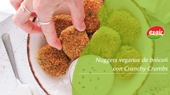 Nuggets veganos de brócoli con Crunchy Crumbs