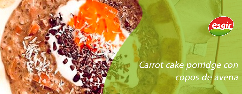 Receta Carrot cake porridge con copos de avena desayuno Esgir