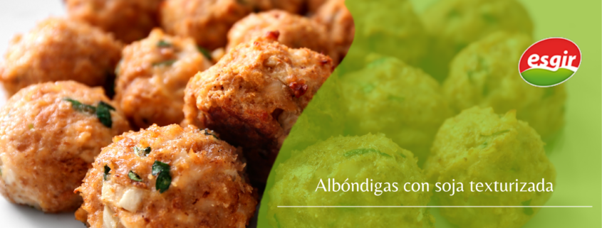 Albóndigas hechas con nuestra soja texturizada