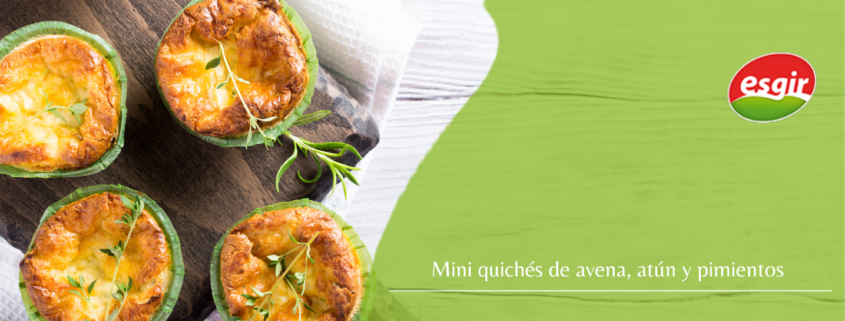 MINI QUICHÉS DE AVENA, ATÚN Y PIMIENTOS
