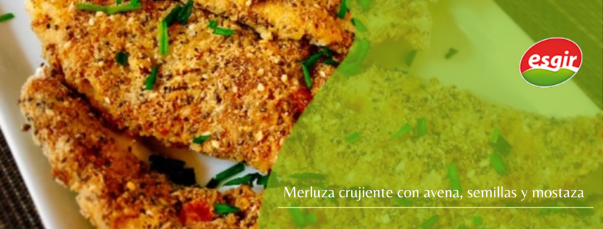 merluza crujiente con avena